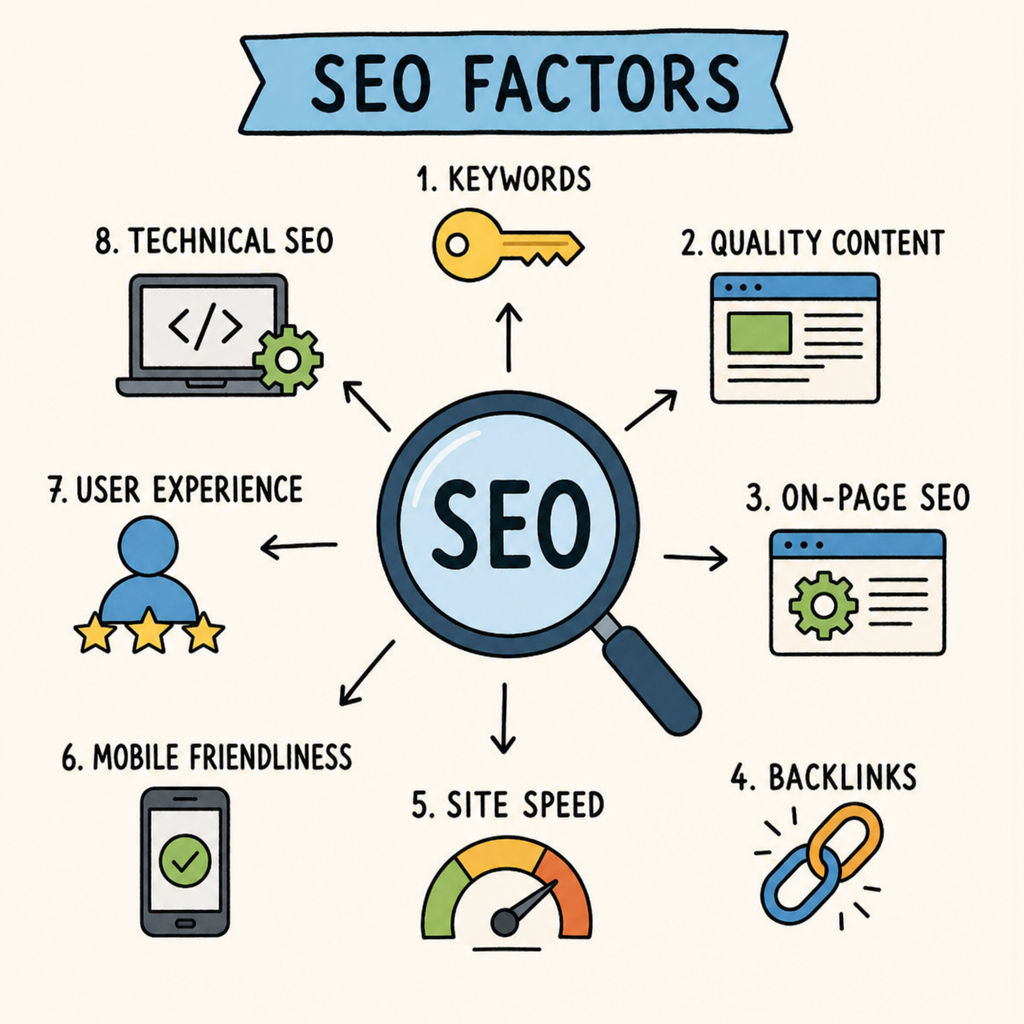 Illustration of SEO Factors