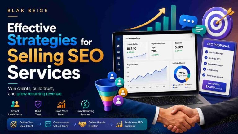 Selling SEO services by BLAK BEIGE