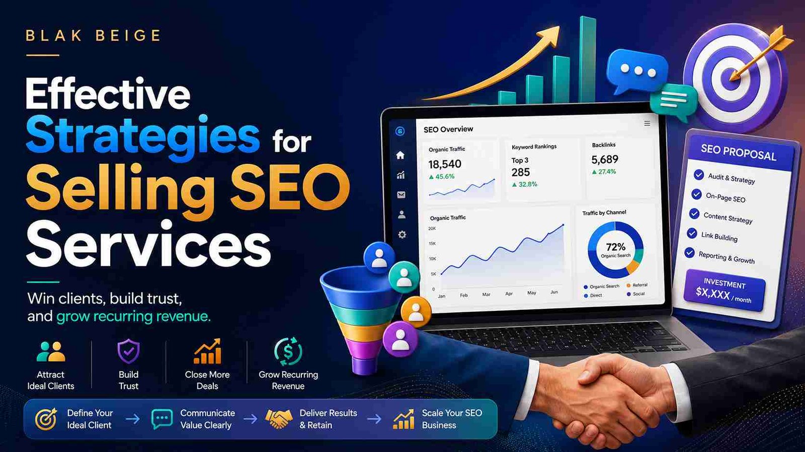 Selling SEO services by BLAK BEIGE