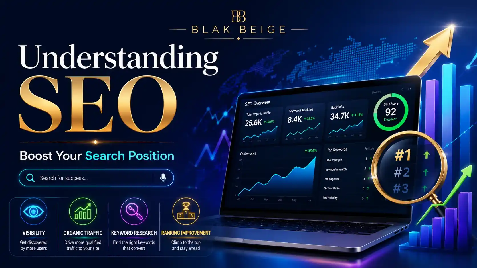manual search engine positioning seo by BLAK BEIGE