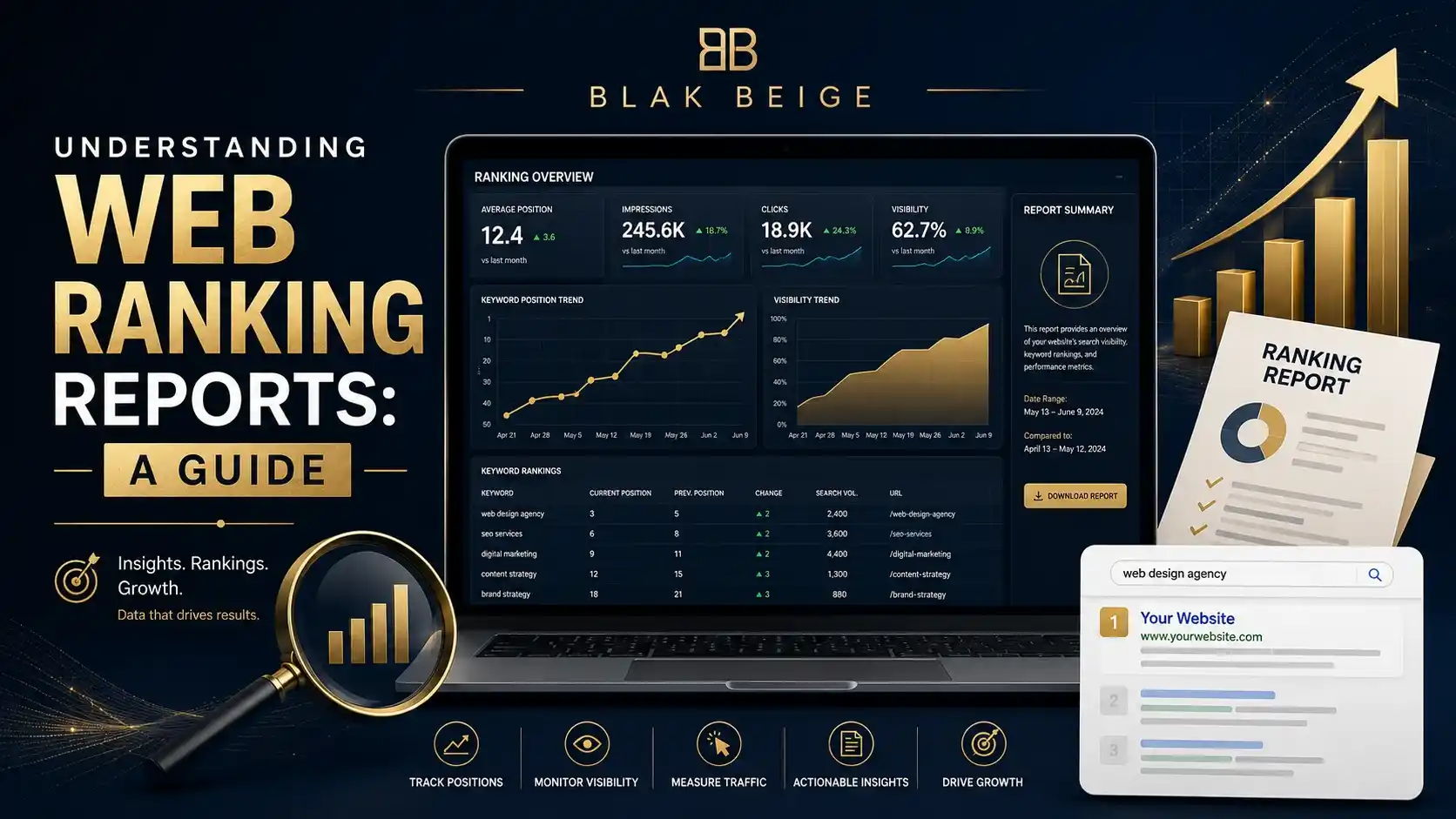 web ranking report by BLAK BEIGE